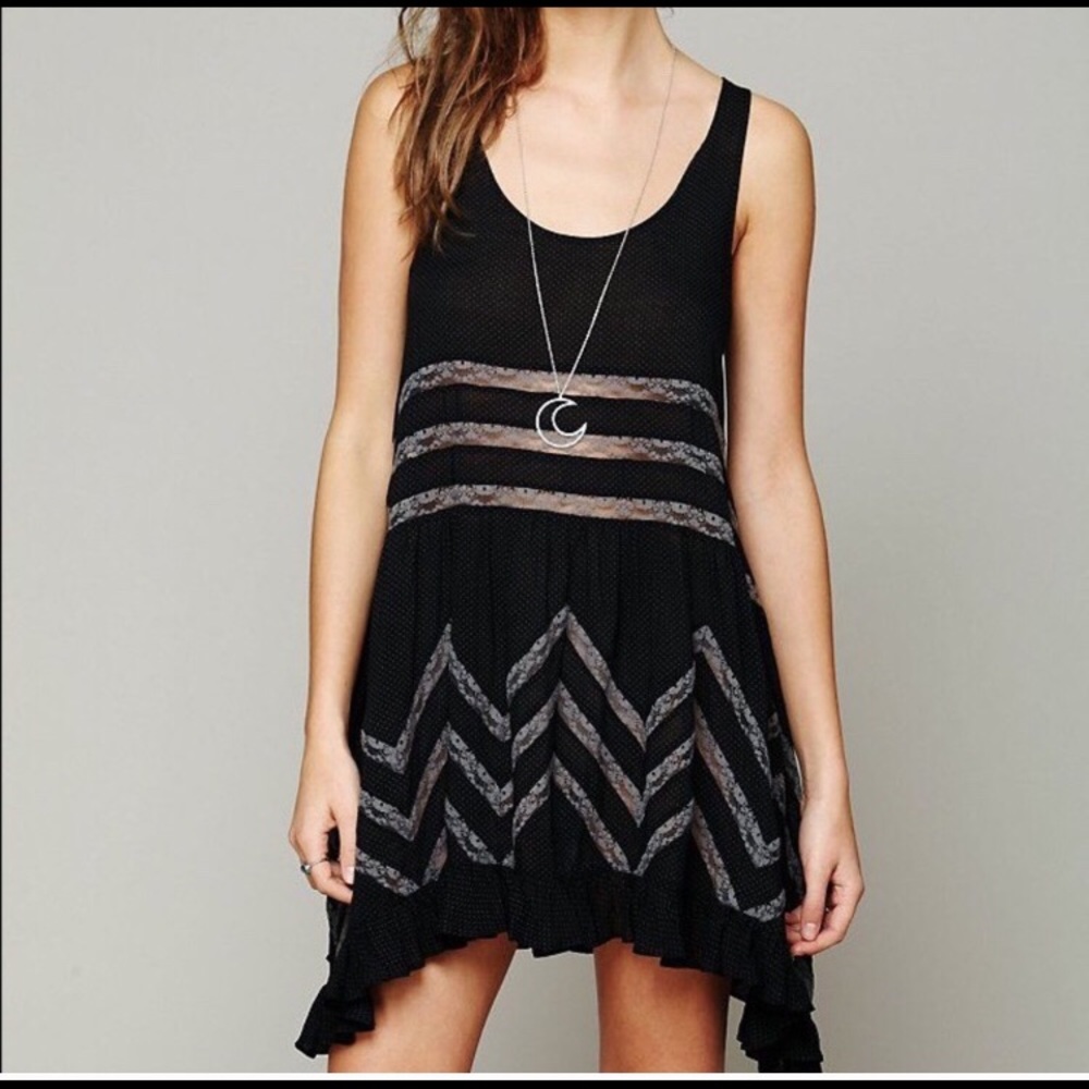 Free people Voile and Lace Trapeze Slip NWT sz XS